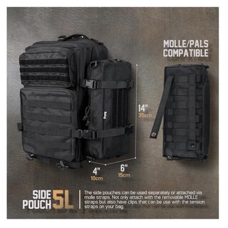 Foto 2 | Foto 2 | Mochila Táctica Tácticos Militar Táctica Campismo Accesorios Belug, Negro