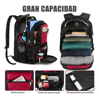 Foto 3 | Foto 3 | Mochila Para Laptop Impermeable Eo Safe Imports Esi-19444 Rojo