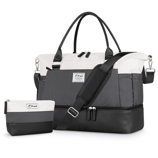 Foto 1 | Foto 1 | Bolsa De Fin De Semana Etronik Para Mujer Con Compartimento Para Zapatos, Color Negro Y Gris - Venta Internacional.