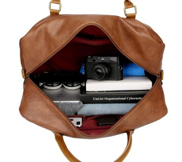 Foto 6 | Foto 6 | Bolsa De Viaje Baosha De Piel Vegana Hb-38 Marrón - Venta Internacional.
