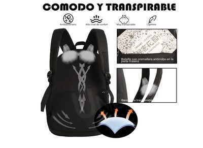 Foto 5 | Foto 5 | Mochila Escolar Xtellar Sc-s707 De 30l, Diseño Moderno, Color Negro