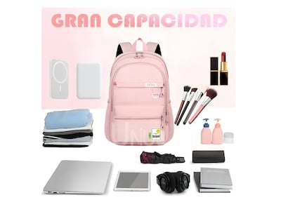 Foto 4 | Foto 4 | Mochila Escolar Xtellar Sc-s707 De 30l, Diseño Moderno, Color Rosa.