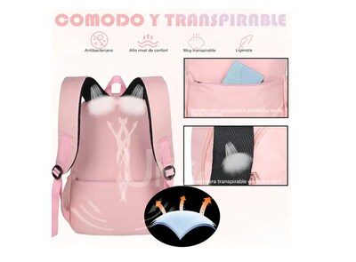 Foto 5 | Foto 5 | Mochila Escolar Xtellar Sc-s707 De 30l, Diseño Moderno, Color Rosa.
