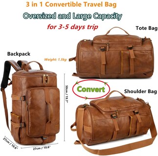 Foto 2 | Foto 2 | Bolsa De Viaje Baosha Hb-26 Weekender De Piel Vegana - Venta Internacional.