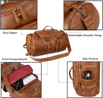 Foto 5 | Foto 5 | Bolsa De Viaje Baosha Hb-26 Weekender De Piel Vegana - Venta Internacional.
