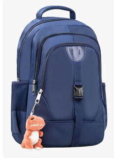 Foto 1 | Foto 1 | Mochila Escolar Y Llavero De Peluche Azul Marino
