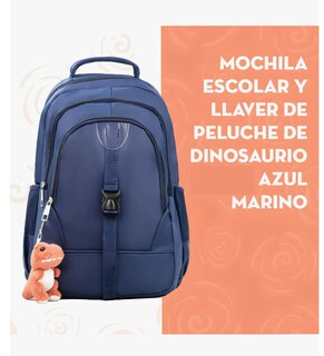 Foto 3 | Foto 3 | Mochila Escolar Y Llavero De Peluche Azul Marino