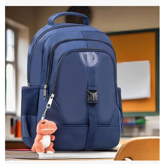 Foto 5 | Foto 5 | Mochila Escolar Y Llavero De Peluche Azul Marino
