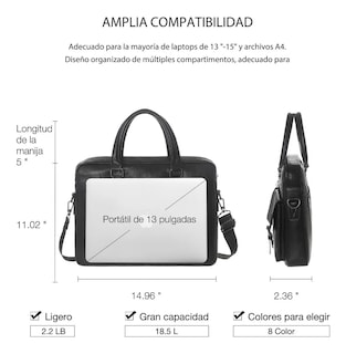 Foto 2 | Foto 2 | Portafolio para Caballero Malubero Maletin Negro