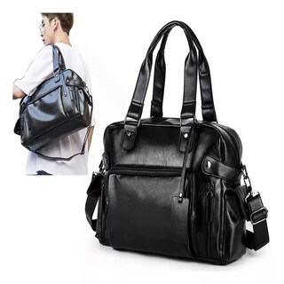 Foto 2 | Foto 2 | Bolsa Banderola Malubero color Negra Para Hombre De Piel