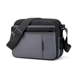 Foto 4 | Foto 4 | Bandolera de Nailon Gris y Negra para Hombre
