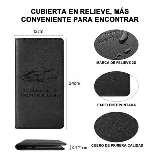 Foto 4 | Foto 4 | Cartera, Tarjetero,titular De La Tarjeta Matrícula Del Coche Eo Safe Imports Esi-13834 Negro