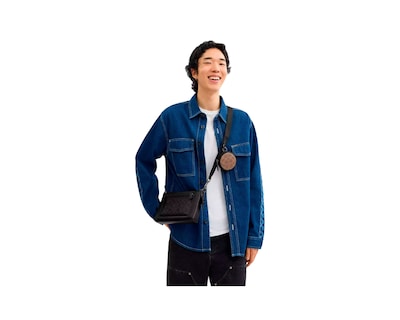 Foto 4 | Foto 4 | Bandolera Coach Holden Cw372 Crossbody Signature Canvas Charcoal Color Negro