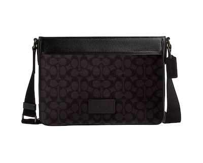 Foto 1 | Foto 1 | Bandolera Coach District Crossbody Bag Signature Canvas Cv761 Color Negro