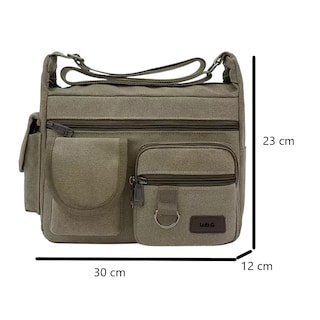 Foto 4 | Foto 4 | Bandolera Y Bandolera De Lona Para Hombre Y Mujer Lab,g Verde