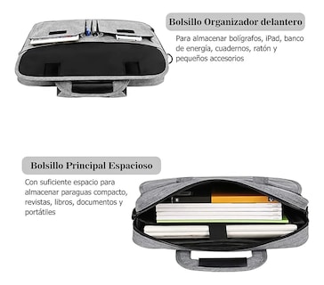Foto 3 | Foto 3 | Maletín Portafolio Belug Para Laptop De 15.6 In Gris