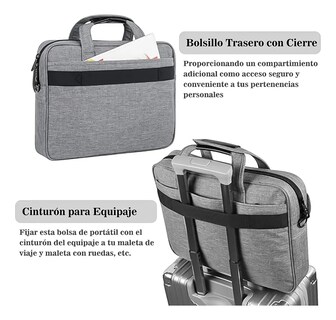 Foto 4 | Foto 4 | Maletín Portafolio Belug Para Laptop De 15.6 In Gris