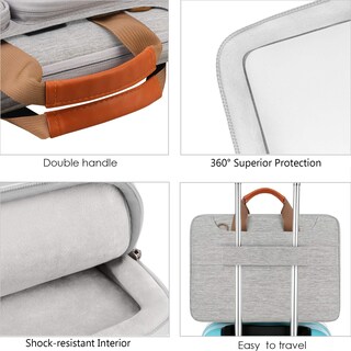 Foto 4 | Foto 4 | Bandolera Para Portátil Lacdo 360° Con Protección De 14 Pulgadas Gris - Venta Internacional.