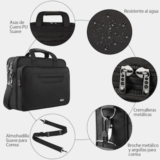Foto 4 | Foto 4 | Maletein Portafolios Para Portátiles Bolsa De Negocios Eo Safe Imports Esi-21356 Negro