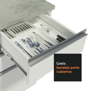 Foto 8 | Foto 8 | Cocina Integral Madesa Glamy GRGL12000309 Sin Mesón de Acero con 120 cm