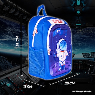 Foto 6 | Foto 6 | Techzone Mochila Escolar Nasa Astronauta 3d El Alunizaje, 2 Amplios Compartimentos Y Bolsas Laterales De Malla