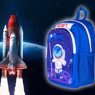 Foto 7 | Foto 7 | Techzone Mochila Escolar Nasa Astronauta 3d El Alunizaje, 2 Amplios Compartimentos Y Bolsas Laterales De Malla