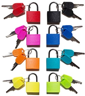 Foto 2 | Foto 2 | Venta Internacional- Candado Layssa Pequeño con Llave para Equipaje Mochila Taquilla Maleta 8 PZAS Multicolor