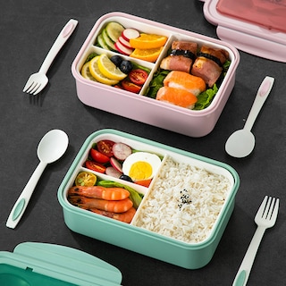 Foto 3 | Foto 3 | Venta Internacional-lonchera De Plástico Apta Para Alimentos Con Cubiertos