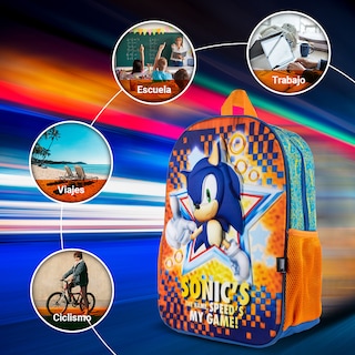Foto 7 | Foto 7 | Mochila Escolar Ginga Sonic Diseño 3d Step It Up