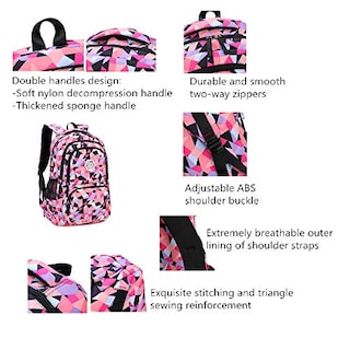 Foto 5 | Foto 5 | Venta Internacional - Set de Mochila y Bolsa de Almuerzo con Estampado Geométrico Bansusu para Niños