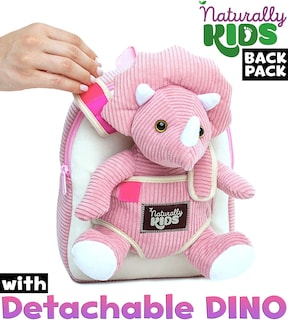 Foto 3 | Foto 3 | Mochila de Dinosaurio Naturally KIDS Rosa para Niña - Venta Internacional