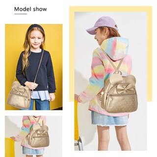 Foto 7 | Foto 7 | Mochila Kl928 con Forma de Lazo y Lunares Minipiel Sintética Dorada - Venta Internacional