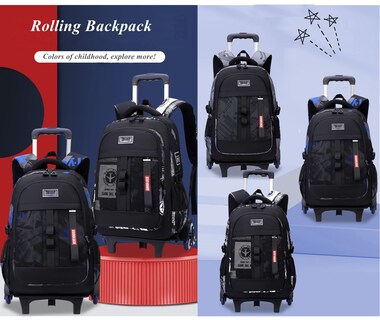 Foto 2 | Foto 2 | Mochila con Ruedas Bansusu Camo Boys School de 29 Litros con 6 Ruedas - Venta Internacional