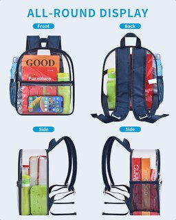 Foto 6 | Foto 6 | Mochila Paxiland Clear Stadium Homologada 30x30x15 Cm Azul Marino - Venta Internacional