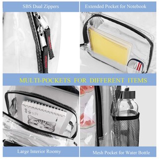 Foto 6 | Foto 6 | Mochila Fomaris Transparente con Detalles Negros - Venta Internacional