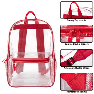 Foto 2 | Foto 2 | Mochila Trail Maker De Pvc Transparente Transparente color Rojo - Venta Internacional