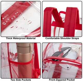 Foto 6 | Foto 6 | Mochila Trail Maker De Pvc Transparente Transparente color Rojo - Venta Internacional