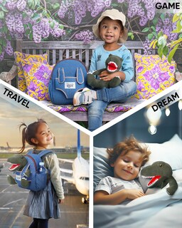 Foto 5 | Foto 5 | Mochila Naturally Kids con Dinosaurio de Peluche para Niños - Venta Internacional