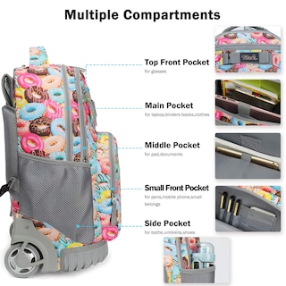 Foto 4 | Foto 4 | Mochila con Ruedas Tilami de 48 cm + Lonchera - Venta Internacional