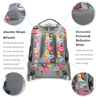Foto 7 | Foto 7 | Mochila con Ruedas Tilami de 48 cm + Lonchera - Venta Internacional