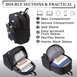 Foto 5 | Foto 5 | Mochila Vaschy School Negra Unisex - Venta Internacional