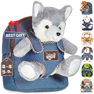 Foto 1 | Foto 1 | Peluche Backpack Naturally Kids Wolf Para Niños - Venta Internacional