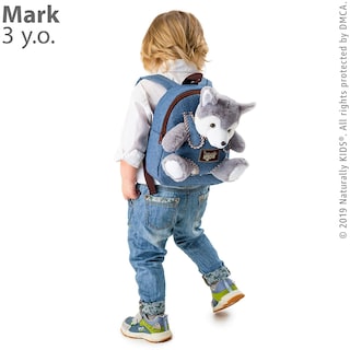Foto 3 | Foto 3 | Peluche Backpack Naturally Kids Wolf Para Niños - Venta Internacional