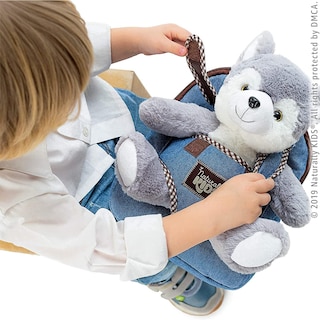Foto 6 | Foto 6 | Peluche Backpack Naturally Kids Wolf Para Niños - Venta Internacional