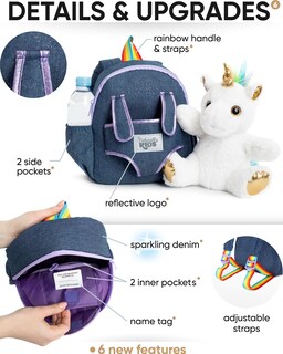 Foto 7 | Foto 7 | Mochila Naturally Kids Unicorn con Peluche para Niños de 3 Años - Venta Internacional
