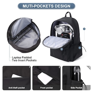 Foto 4 | Foto 4 | Mochila Pauback Negra Impermeable - Venta Internacional