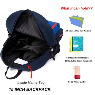 Foto 4 | Foto 4 | Mochila HawLander Little Kids 16 L Azul Marino para Niños - Venta Internacional