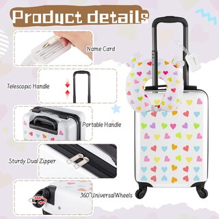Foto 4 | Foto 4 | Set De Equipaje Sanwuta Heart De 4 Piezas Para Niñas - Venta Internacional