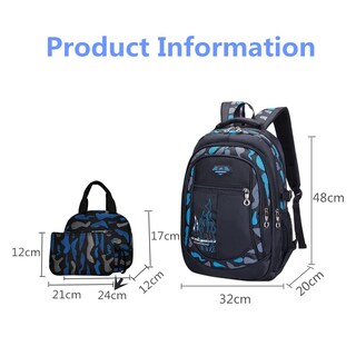 Foto 2 | Foto 2 | Set de 3 Mochilas Bansusu Camo-print A Prueba de Agua para Niños - Venta Internacional