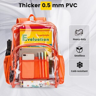 Foto 3 | Foto 3 | Mochila Vorspack de Pvc Transparente Naranja - Venta Internacional